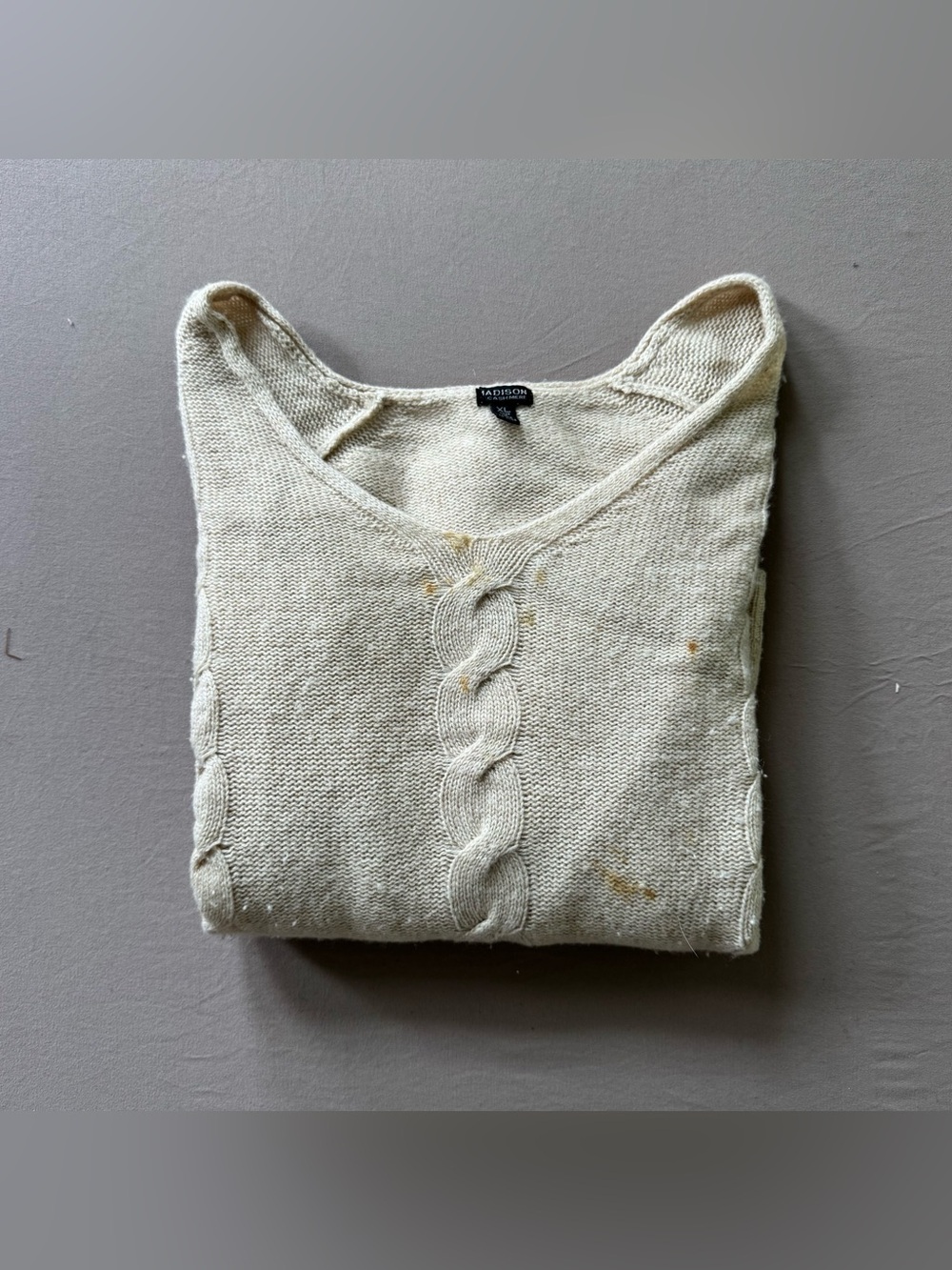 Vintage Madison Cashmere 2-Ply Cable Knit Sweater